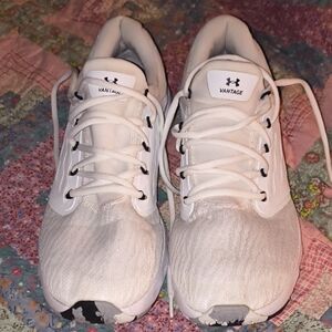 Under Armour Vantage Athletic Shoes - White and Black Accents